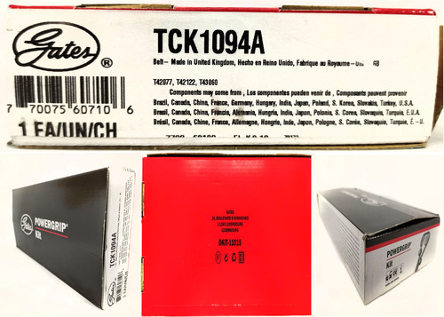 Kit Tiempo Gates Europa Optra Design Advance Tapa Amarilla