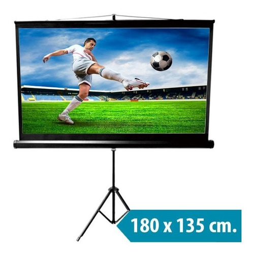 Imagen 2 de 3 de Telon Con Tripode Dinon 1,80x1,35 Metros 90 Diagonal Ev9021
