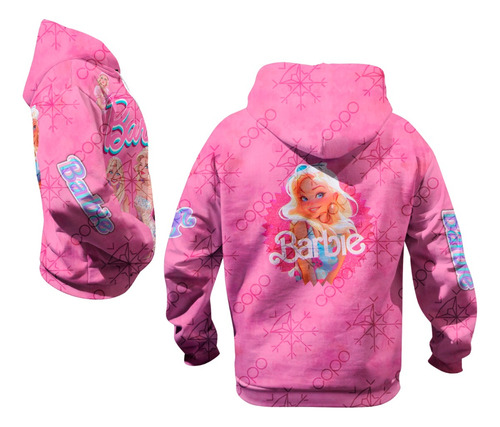 Sudadera Con Capucha De Barbie Pink Para Adulto Oversize