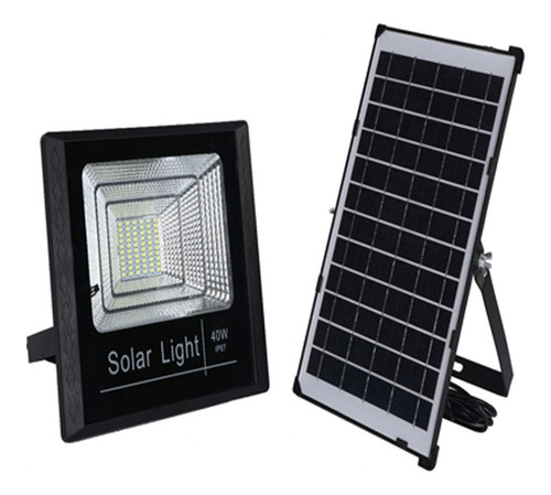  Foco Proyector Led Solar Área 40w Con Panel / Hb Led 