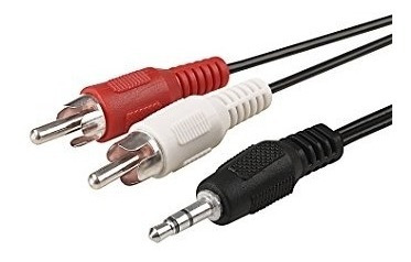 Cable Auxiliar De Audio Mini Plug 3.5mm A Rca 1.8m 3 Piezas