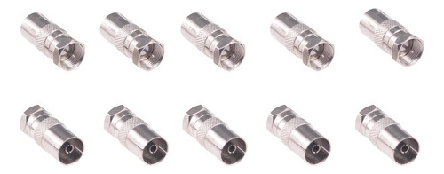 Rfaha 10pcs Rf Adaptador Coaxial Tipo F Tornillo Macho A Tv