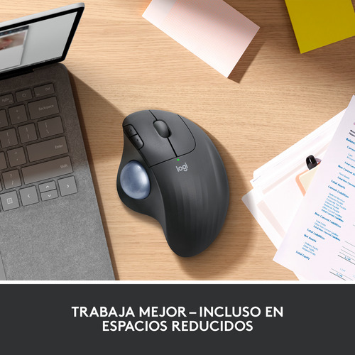 Mouse Trackball Inálambrico Logitech Ergo M575s, Grafito