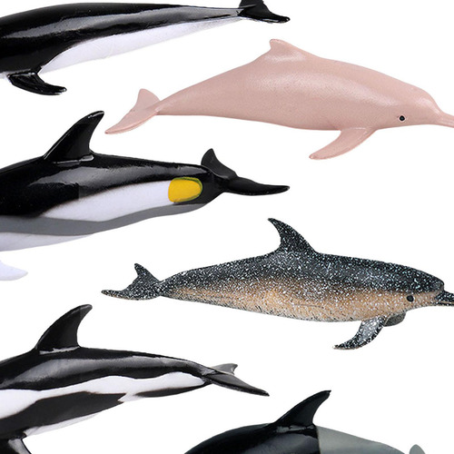 6 Piezas Mini Figuras De Delfines Modelo Colección De