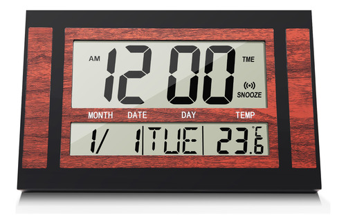 Reloj De Pared Digital D5 Lcd Con Calendario De Temperatura