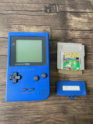 Gameboy Pocket Azul Con Tapa De Baterías Original