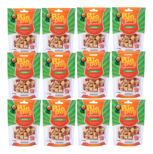 12x Petisco Bio Dog Gourmet Sushi- Para Cães- Frango-100g