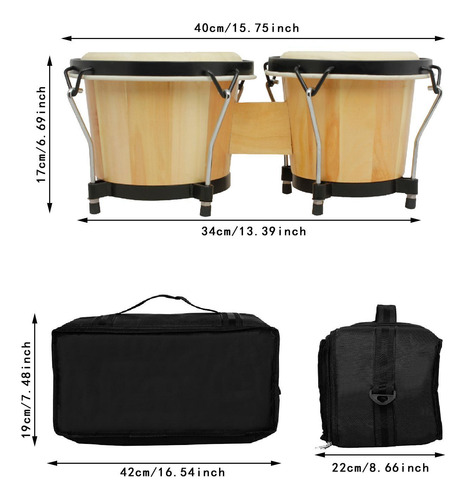 Madera Bongo Drum Congas Druming Ayuda Ayuda Para Tocar