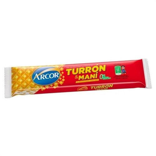 Imagen 3 de 5 de Turron Arcor Oblea Rellena Pasta De Mani X50 - Mejor Precio