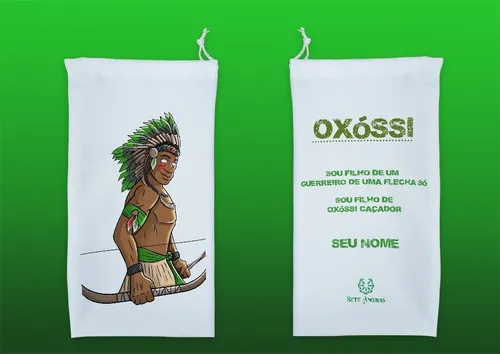 Saquinho De Oxford Para Guias Personalizado Orixá Oxóssi