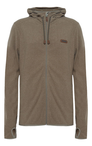 Poleron Hombre Stripes Nano-f Full Zip Taupe Lippi