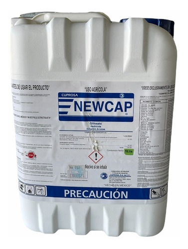 New Cap 5lts Herbicida Glifosato Para El Control De Maleza