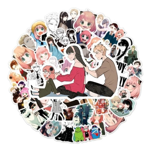 Imagen 2 de 7 de Spy X Family - Set 50 Stickers / Calcomanias / Pegatinas