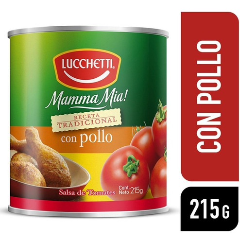 Salsa De Tomates Con Pollo Mamma Mia Lucchetti 215g