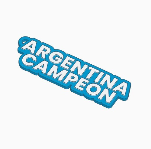 50 Llaveros Argentina Campeón - C/ Cadenita Impresos En 3d 