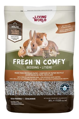 Imagen 1 de 6 de Sustrato Papel Fresh'n Comfy 20l Beige Living World