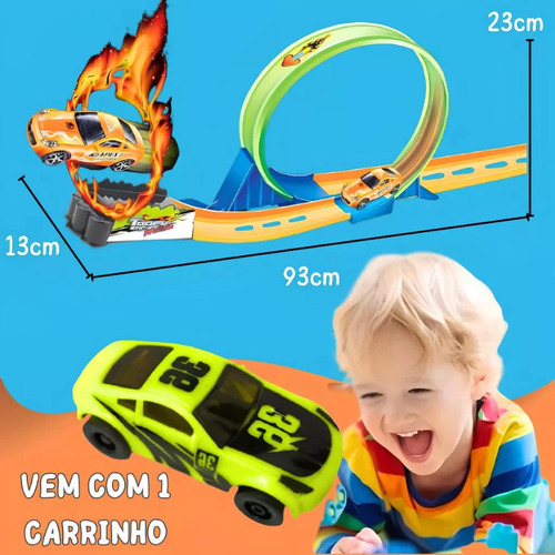 Ista De Corrida Com Lançador E Loop 360o Diversão Total