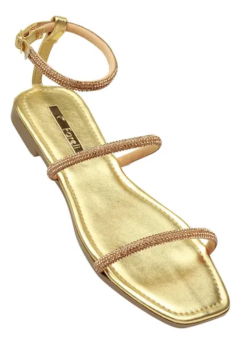 Sandalias Bonitas Para Mujer Piso Andrea Oro 427
