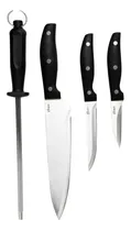 Comprar Set De Cuchillos Oster Con Afilador 4 Piezas Acero Inox.
