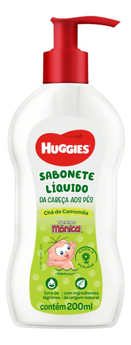 Sabonete Infantil Líquido da Cabeça aos Pés Chá de Camomila Huggies Frasco 200ml