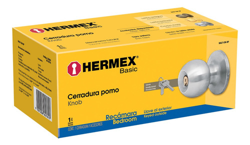 Imagen 5 de 5 de Chapa Cerradura Para Puerta Recámara (mayoreo) Hermex