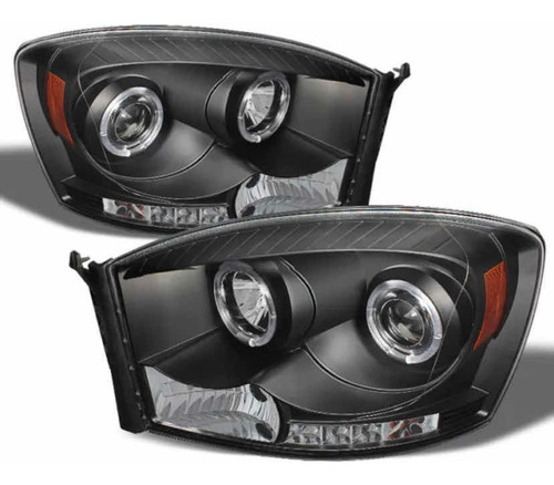 Faros Dodge Ram 2007 2006 2008 Led Negro