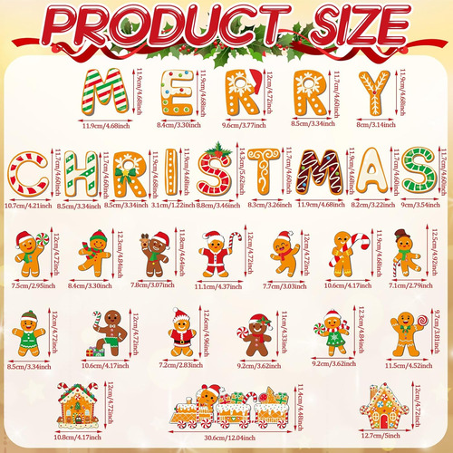 30 Unidades De Navidad De Pan De Jengibre Para Decoración De