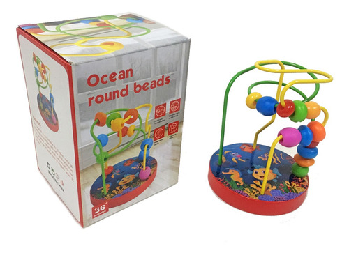 Prono Wooden Didactic Labyrinth Ocean Ck0621 Cor Multicolor