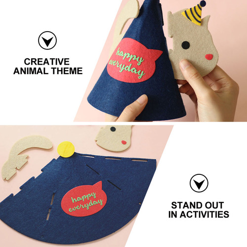 Sombreros De Fiesta De Cumpleaños Con Temática Animal, 4 Uni