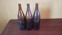 Comprar Lote 3 Botellas Antiguas Cerveza Quilmes Logo Serigrafia  64