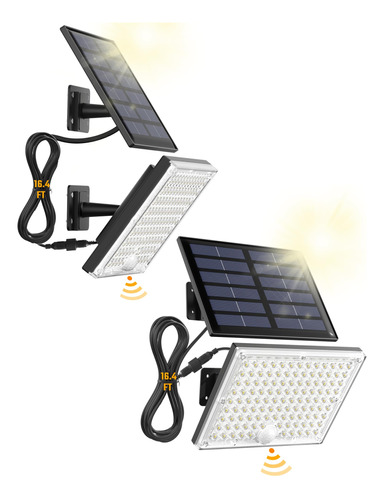 Luces Solares Exteriores 113 Led 9000k Con Sensor Movimiento