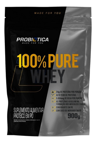 100% Pure Whey Refil (900g) - Sabor: Iogurte C/ Coco Iorgute Com Coco