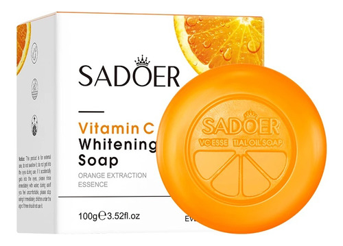 Jabón De Naranja Con Vitamina C Sadoer Blanqueador 100g