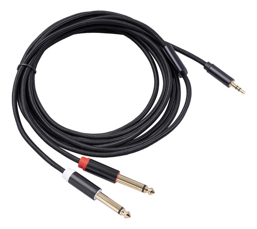 Conector Jack Estéreo De 3,5 Mm A 2 Cables De Audio Mono 2m