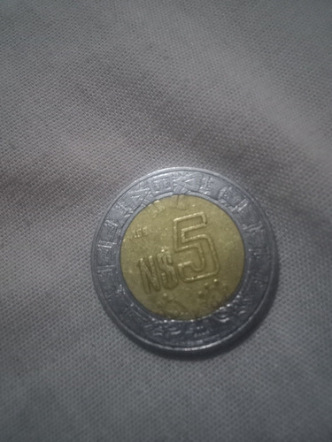 Moneda De 5 Pesos Con Defecto En Fecha 