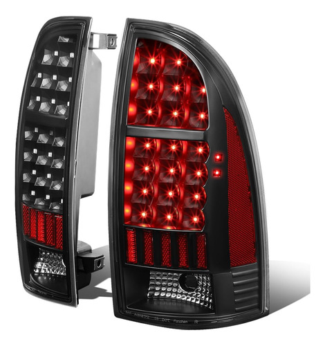 Auto Dynasty Par De Luces Traseras Led De Carcasa Negra, Con