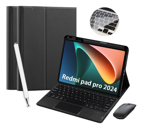 Funda Con Teclado, Mouse Y Lápiz P/xiaomi Redmi Pad Pro 12.1