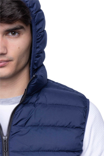 Campera Chaleco Inflado Hombre Ultra Liviano Capucha Abrigo
