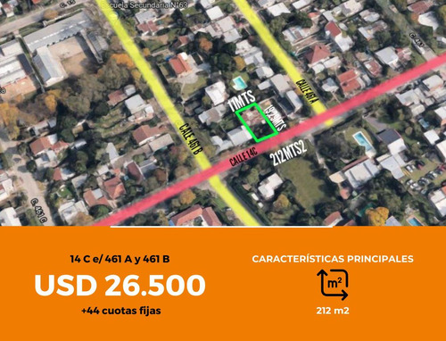 Terreno En Venta - 212mts2 - City Bell [financiado]