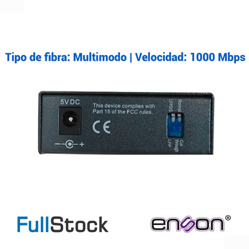 Convertidor De Fibra Optica Sc/utp Enson Ens-mc100sc