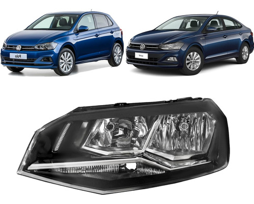 Optica Volkswagen Polo 2018 2019 2020 2021 Cromada Izquierda