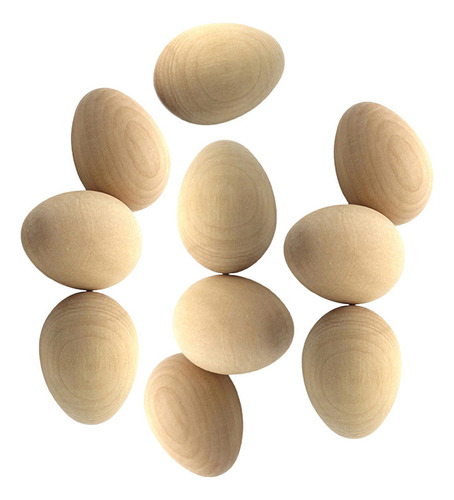10x Huevos En De Madera Huevos Falsos Decoración Del Hogar