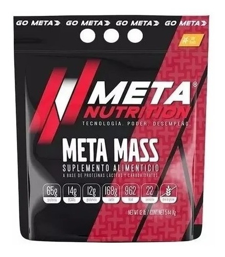 Proteinas Meta Nutrition Meta Mass 12 Lb Los Sabores Sabor Pastel