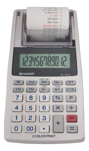 Calculadora Sharp El-1611v De Impresion Blanco