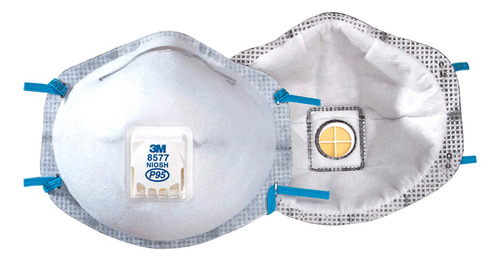 Imagen 4 de 4 de Respirador Mascarilla 3m P95 8577 Con Valvula Caja 10 Unid