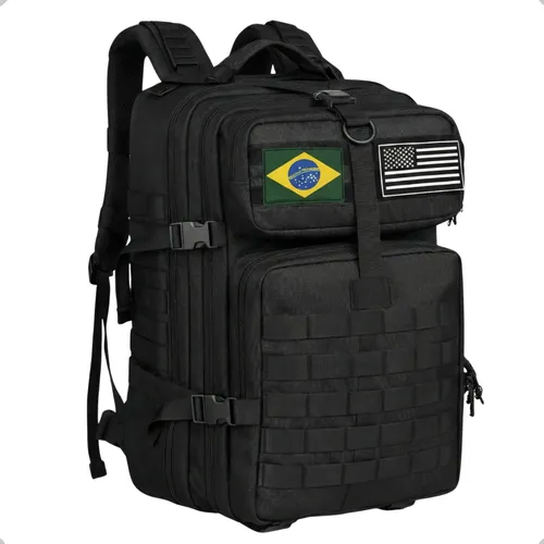 Mochila Tática Militar 50L Impermeável Grande Reforçada com Siste...