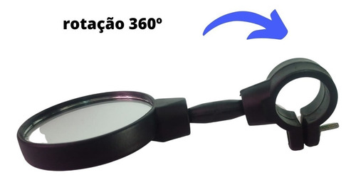 Imagem 6 de 7 de Espelho Retrovisor Bicicleta Bike Redondo Preto Speed Mtb