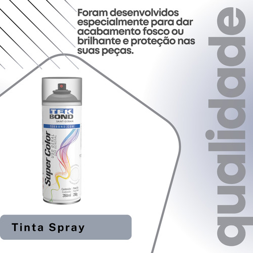 Tinta Spray Verniz Fosco Uso Geral 350ml/250g Tek Bond