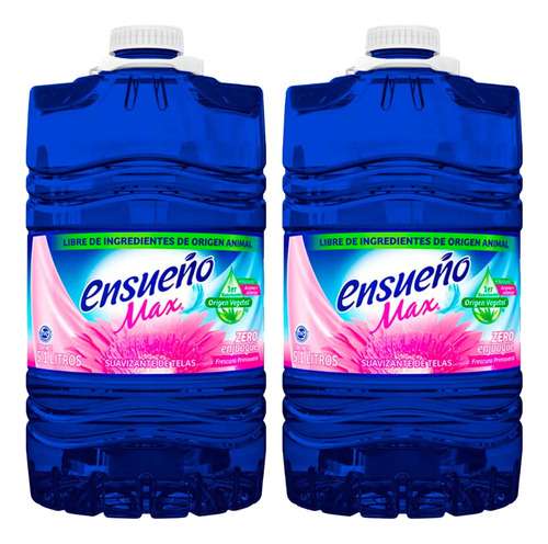 2 Pack Ensueno Suavizante De Ropa Doble Fragancia 5.1 Lt