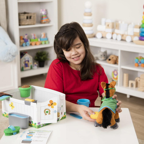 Melissa & Doug Set De Juego De Cuidado De Caballos Para